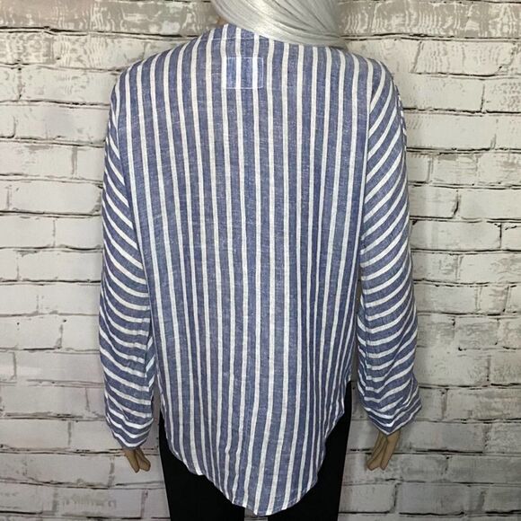 Rails Linen Blend Conductor Striped Tunic Top Size XS Coastal - Picture 5 of 7